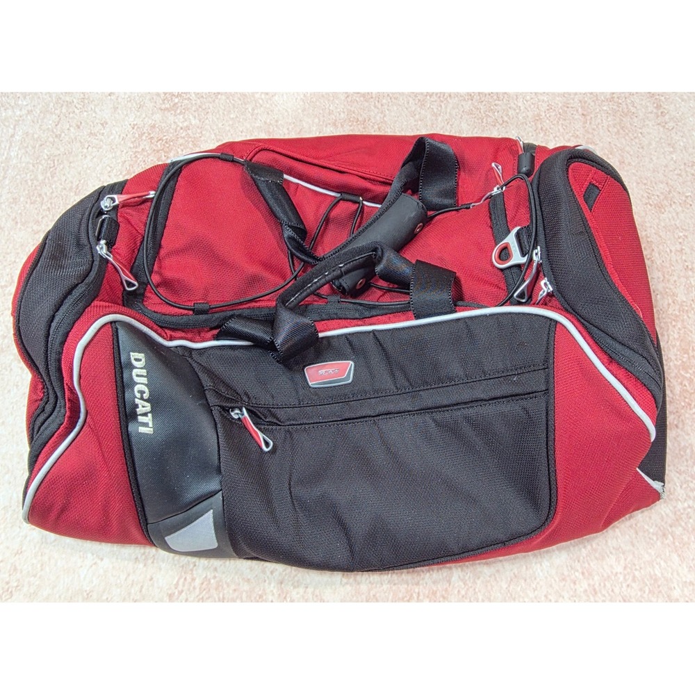 Tumi Ducati Corse Duffel Travel Bag Red Black Motorcycle Style 65150RCE